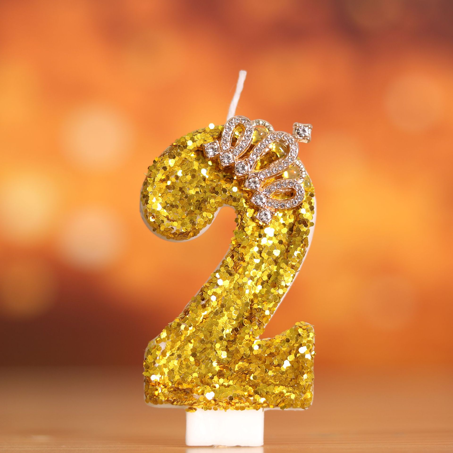 Holiday Candle Set - Digitale Geburtstagskuchen Goldkrone Dreidimensionale goldene große