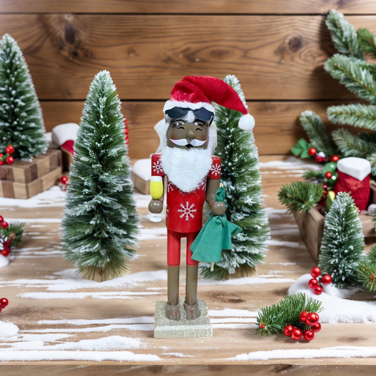 Nutcracker Figurine - Nussknacker-Ornamente, Weihnachten, afrikanischer Weihnachtsmann, Sammlerstück, Nussknacker,