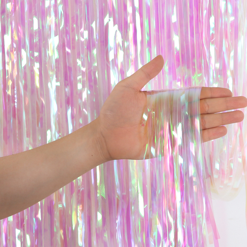 Tinsel Garland Decoration - 2M 3M Party Hintergrund Vorhänge Regen