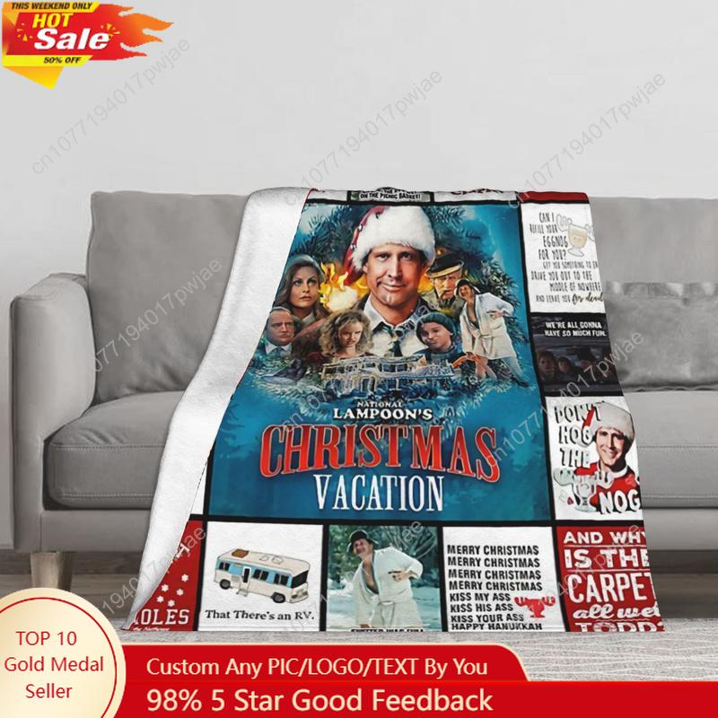 Christmas Throw Blanket - National Lampoon Weihnachtsferien-Überwurfdecke, weiche, hypoallergene Flanelldecke