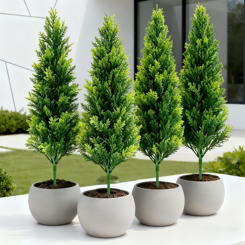 Christmas Tree Artificial - Künstlicher Plastik-Kiefernbaum mit Bodenstecker, Outdoor-Garten-Landschafts-Deko, Künstliche