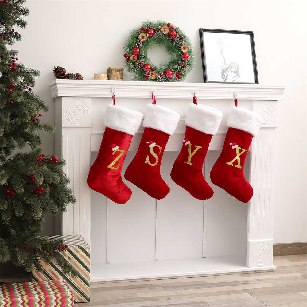 Christmas Stocking Hanging - Neue kreative Alphabet Weihnachtsstrumpf Geschenktüte Weihnachtsbaum