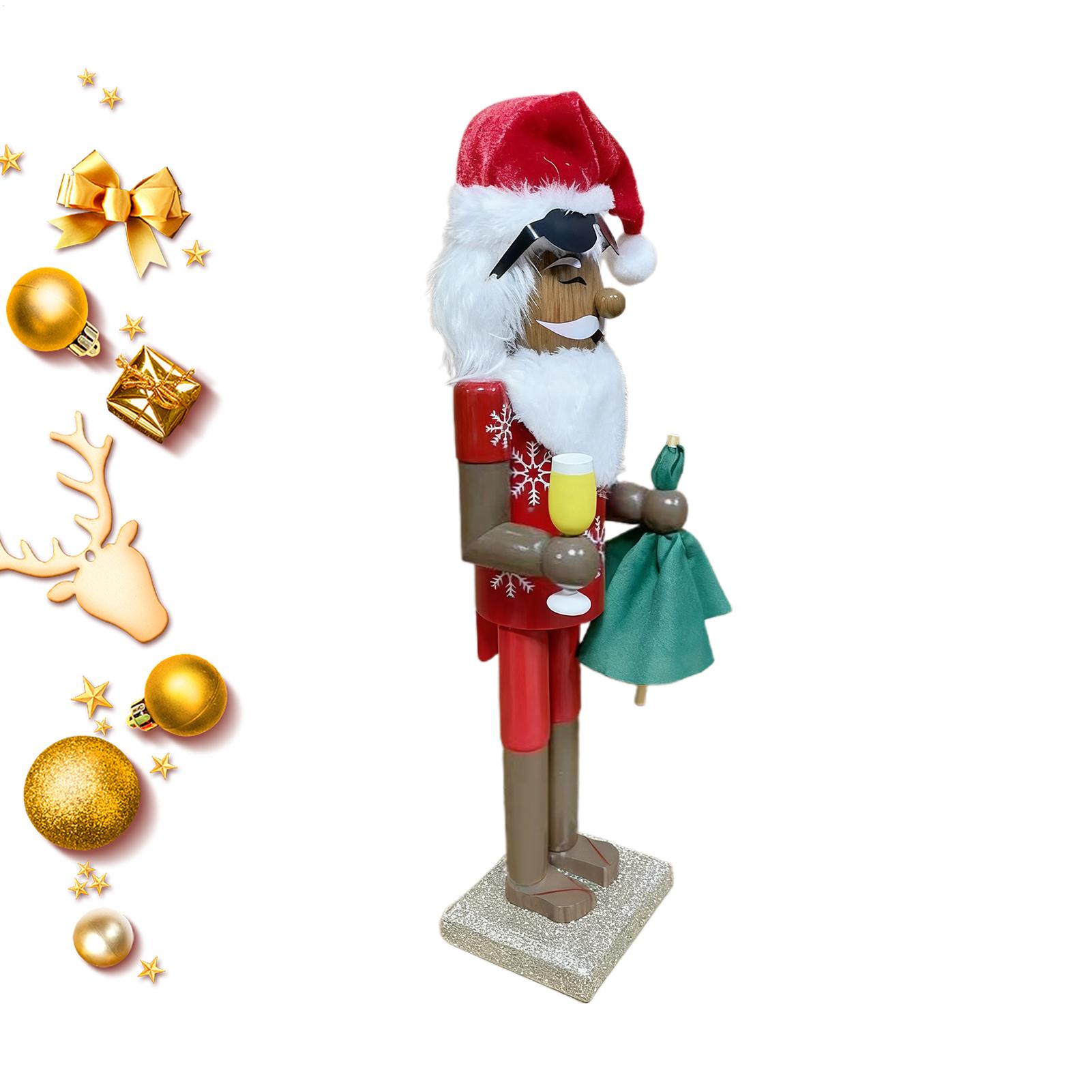 Nutcracker Figurine - Nussknacker-Dekor, Weihnachten, afrikanischer Weihnachtsmann, traditioneller Nussknacker,