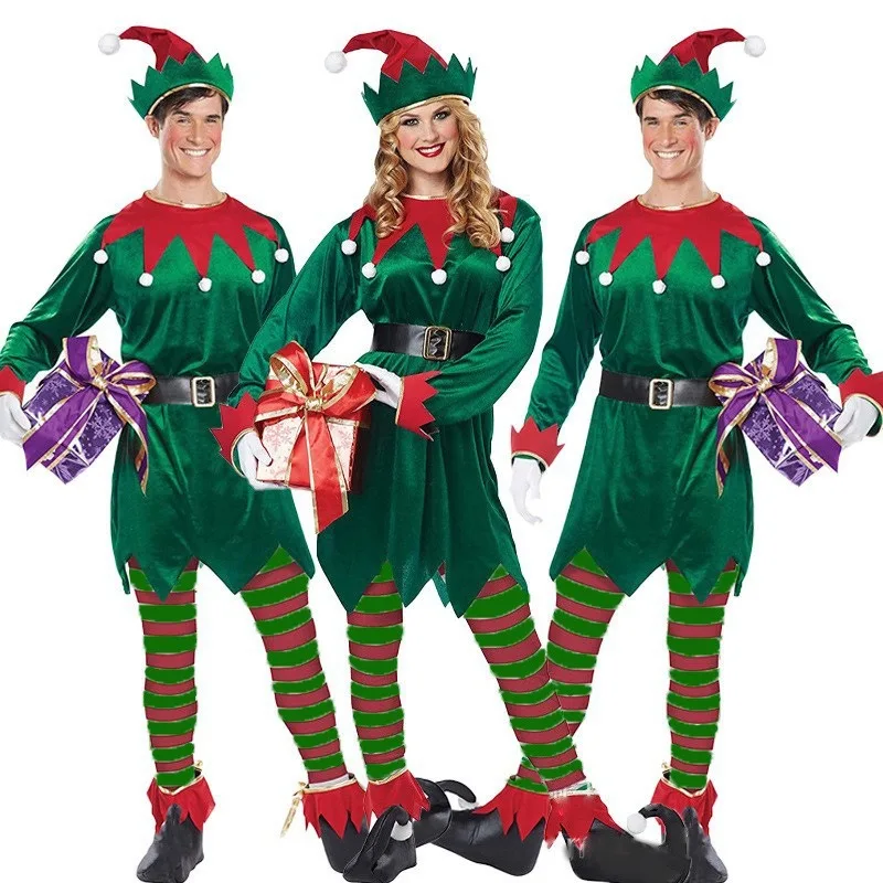 Elf Costume Christmas - Erwachsene Weihnachten Cosplay Grüne Elfe Kostüm
