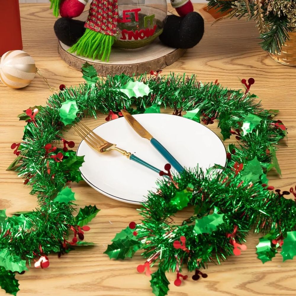 2PCS Wiederverwendbare 2M Weih – Tinsel Garland Decoration Bewertung und Preis