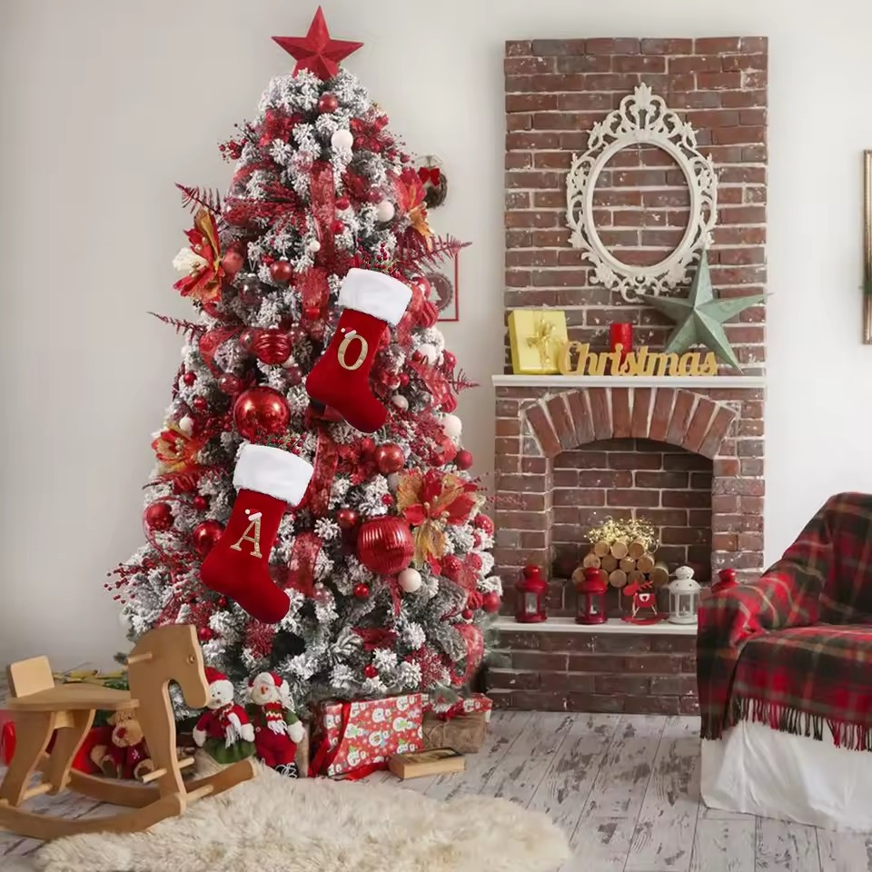 Neue kreative Alphabet Weihnac – Christmas Stocking Hanging Bewertung und Preis
