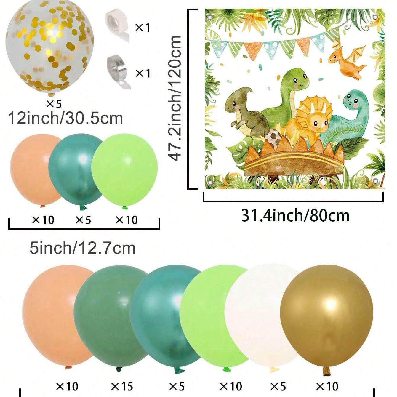 Dinosaurier-Ballon-Set, Bogen  – Tinsel Garland Decoration Bewertung und Preis
