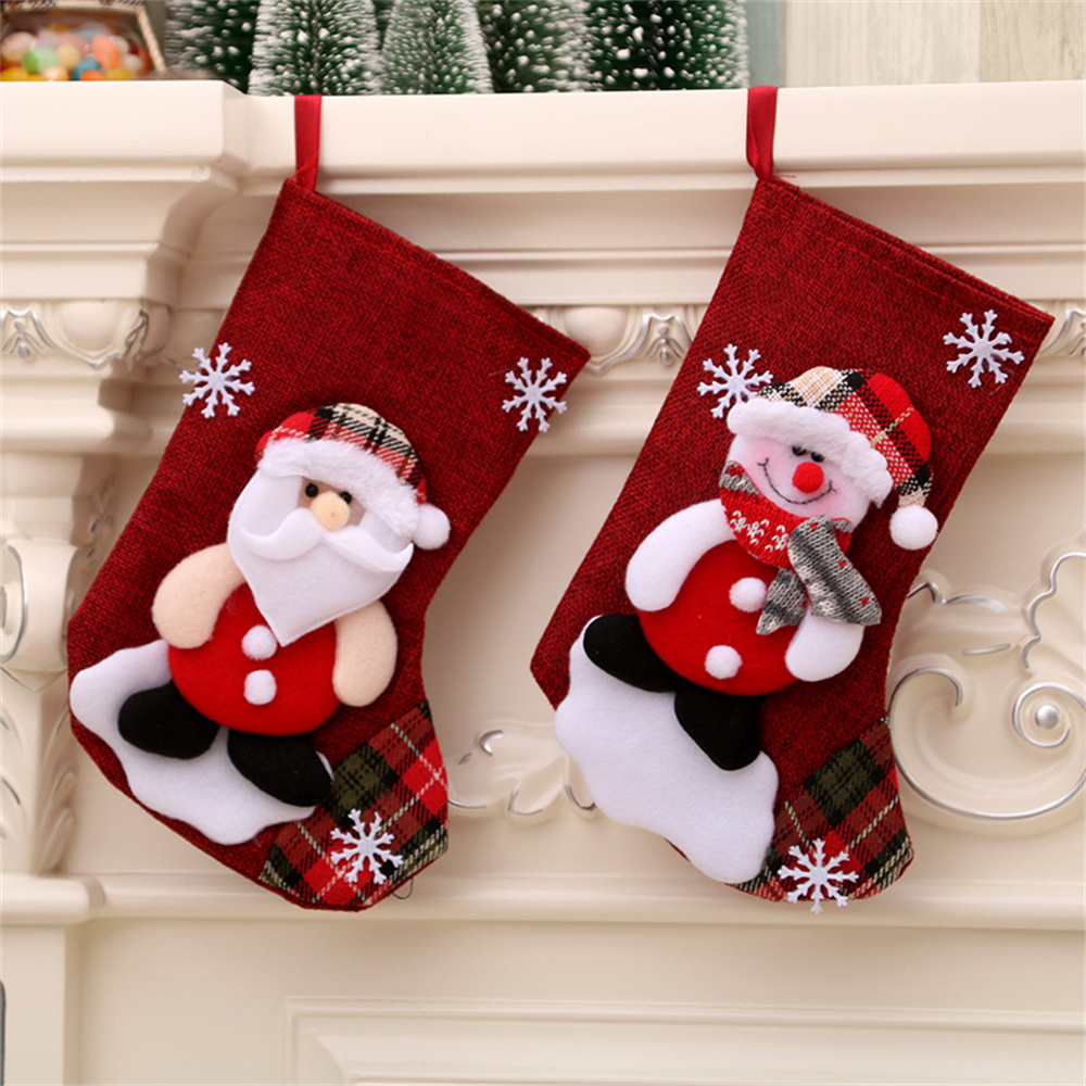 Leinen-Weihnachtsstrümpfe, Ges – Christmas Stocking Hanging Bewertung und Preis