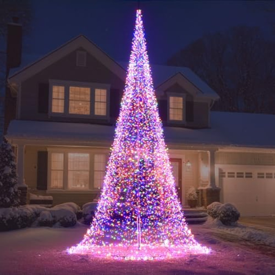 Outdoor-Fahnenmast mit LED-Wei – Christmas Lights Outdoor Bewertung und Preis