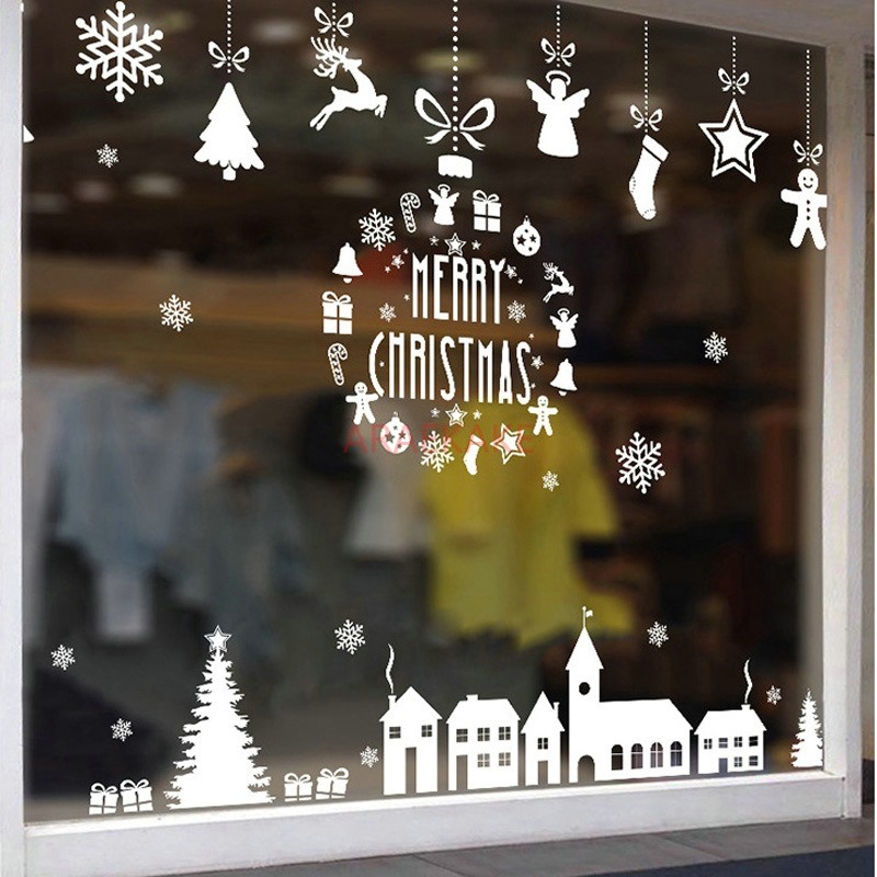1 Stück Weihnachtsdorf-Glasfen – Snowflake Window Decal Bewertung und Preis