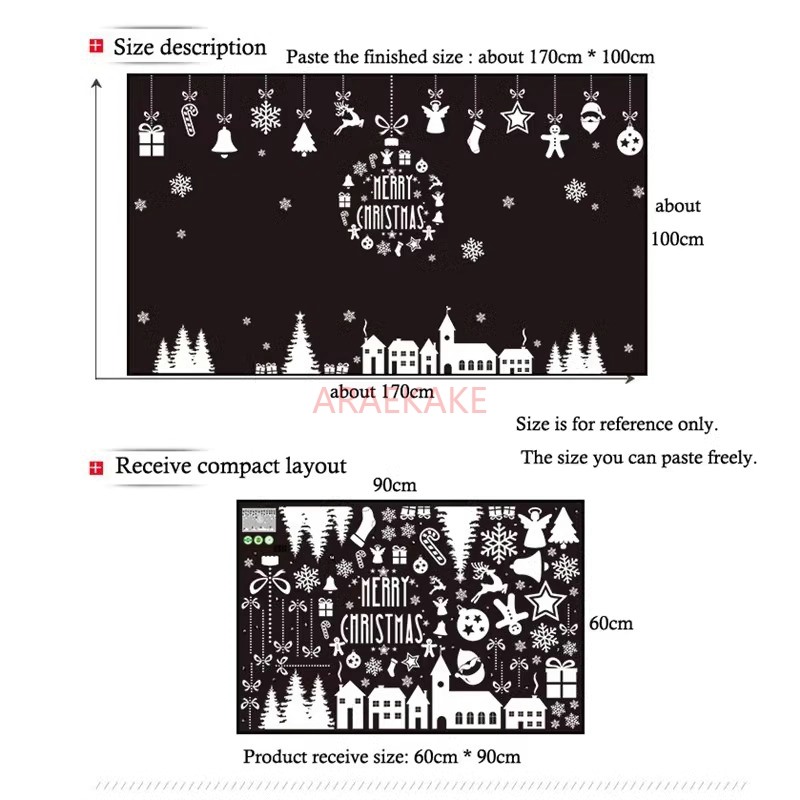 1 Stück Weihnachtsdorf-Glasfen – Snowflake Window Decal Bewertung und Preis